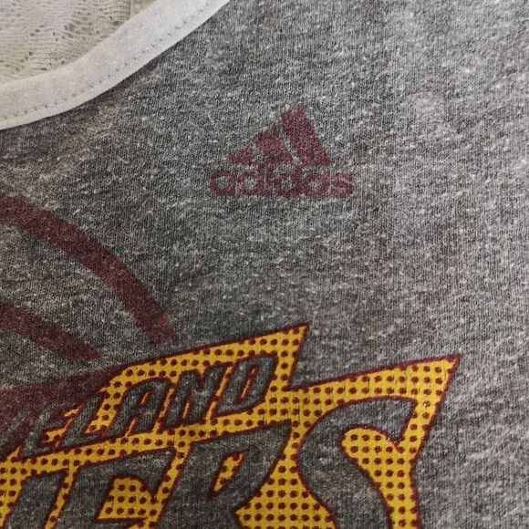 Adidas Ladies Racer Back Tank Top Medium Gray - Picture 13 of 16